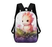 sinyumoney Axolotl Watercolor Mochilas Impresas En 3D Para Niños 17inch Mochilas De Moda Informales Para El Día A Día, Bolsas De Viaje, Mochilas Informales Para Exteriores Para Niños Y Niñas