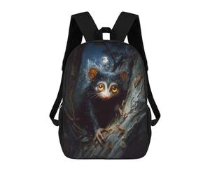 sinyumoney Aye-aye Lemur in The Night Forest Mochilas Para Niños Mochila Escolar Mochila Escolar Impresa En 3D Para Niños Estudiantes De Primaria Y Secundaria 17inch