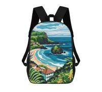 sinyumoney Azores Portugal Islands Mochilas Para Niños Mochila Escolar Mochila Escolar Impresa En 3D Para Niños Estudiantes De Primaria Y Secundaria 17inch