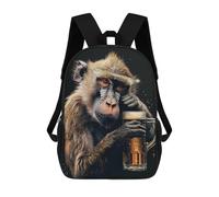 sinyumoney Baboon Beer Mochila Infantil, Mochila Escolar De Gran Capacidad Para Estudiantes, Mochila Para Libros, Mochila Para Niños, Niñas, Adultos Y Adolescentes 17inch