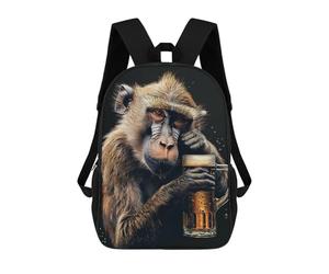 sinyumoney Baboon Beer Mochila Infantil, Mochila Escolar De Gran Capacidad Para Estudiantes, Mochila Para Libros, Mochila Para Niños, Niñas, Adultos Y Adolescentes 17inch