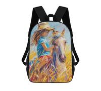 sinyumoney Baby And Horse Mochila Escolar Mochila Para Niñas Y Niños Mochilas De Gran Capacidad Mochilas Ligeras Para Niños Y Estudiantes 17inch