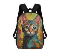 sinyumoney Baby Cat in Watercolor Mochila Escolar Impresa En 3D Mochila Escolar De Moda Para Niños Mochilas Para Niños Estudiantes De Secundaria 17inch