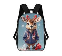 sinyumoney Baby Deer Christmas Mochilas Para Niños Mochila Escolar Mochila Escolar Impresa En 3D Para Niños Estudiantes De Primaria Y Secundaria 17inch