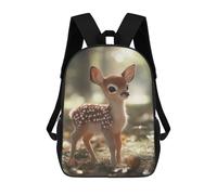 sinyumoney Baby Deer Fawn in Forest Mochila Infantil, Mochila Escolar De Gran Capacidad Para Estudiantes, Mochila Para Libros, Mochila Para Niños, Niñas, Adultos Y Adolescentes 17inch