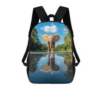 sinyumoney Baby Elephant Reflection Mochila De Viaje Resistente Al Agua, Bolsa Para Computadora Para Adolescentes, Niñas, Niños, Mujeres Y Hombres 17inch