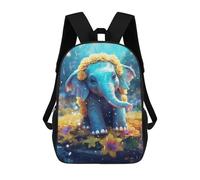 sinyumoney Baby Elephant with Flowers Mochila Infantil, Mochila Escolar De Gran Capacidad Para Estudiantes, Mochila Para Libros, Mochila Para Niños, Niñas, Adultos Y Adolescentes 17inch