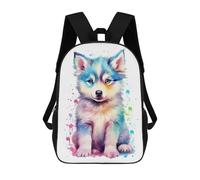 sinyumoney Baby Siberian Husky Puppy Mochila Escolar Para Ordenador, Para El Colegio/trabajo/viajes Para Niñas, Niños Y Adolescentes 17inch