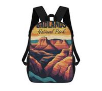 sinyumoney Badlands National Park Mochila Escolar Para Niños Mochila Escolar Impresa En 3D Mochila Escolar De Moda Para Niños De Primaria Y Secundaria 17inch