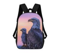 sinyumoney Bald Eagle And Chick Mochilas Impresas En 3D 17inch Mochila Escolar Infantil Para Exteriores, Mochila Informal De Día, Bolsas De Viaje Informales Para Estudiantes De Secundaria