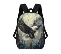 sinyumoney Bald Eagle in Flight Dynamic Impasto Art Mochilas Para Niños Mochila Escolar Mochila Escolar Impresa En 3D Mochilas Escolares De Moda Para Niños De Primaria Y Secundaria 17inch