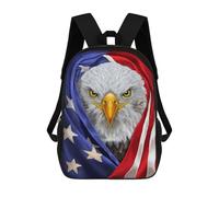 sinyumoney Bald Eagle USA Patriot Mochila De Moda Para Papelería, Impermeable, Informal, Para Hombres, Mujeres Y Adolescentes 17inch