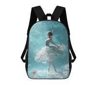 sinyumoney Ballerina in Floral Dress Mochilas Infantiles Mochila Escolar Impresa En 3D Para Niños Mochilas De Viaje Bolsas Para Libros Para Niños 17inch Mochila Escolar