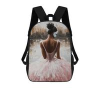 sinyumoney Ballerina in Pink Tutu Painting Mochilas Infantiles Mochila Escolar Mochila Impresa En 3D Para Niños Mochilas De Viaje Bolsas Para Libros Mochila Escolar Para Niños 17inch