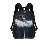 sinyumoney Ballerina Modern Mochila Infantil, Mochila Escolar Impresa En 3D, Mochila Para Niños Y Niñas, Mochila Escolar Ajustable Para La Escuela Primaria 17inch