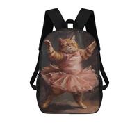 sinyumoney Ballerina Orange Tabby Cat Mochila Para Niños, Adolescentes Y Estudiantes, Mochilas Para Niñas, Mochilas Para Niños Pequeños, Primaria Y Secundaria 17inch