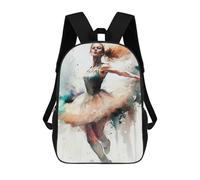 sinyumoney Ballet Dancer Watercolor Mochila Escolar Infantil Con Impresión 3D, Mochila Escolar Informal Para Niños De Primaria Y Secundaria 17inch