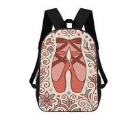 sinyumoney Ballet Shoes Floral Art Mochilas Escolares Mochilas Informales Mochilas De Día Bolsa Escolar Para Trabajo Y Viajes Para El Campus Viajes Al Aire Libre Deportes 17inch