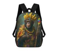 sinyumoney Banana King of The Jungle Mochila Escolar/para Ordenador Portátil Para Colegio/trabajo/viajes Para Camping, Aventuras Al Aire Libre Y Viajes Diarios 17inch