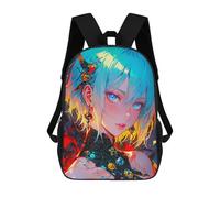 Sinyumoney Banana Pancakes with Syrup Mochilas Para Niños, Mochila Escolar, Mochila Impresa 3D Para Niños, Mochila De Viaje, Bolsa De Libros, Bolsa De Escuela Para Niños, Anime Girl With Blue Hair, 17