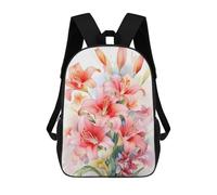 Sinyumoney Banana Pancakes with Syrup Mochilas Para Niños, Mochila Escolar, Mochila Impresa 3D Para Niños, Mochila De Viaje, Bolsa De Libros, Bolsa De Escuela Para Niños, Lilies Wild Flower Lily, 17"