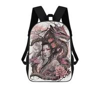 Sinyumoney Banana Pancakes with Syrup Mochilas Para Niños, Mochila Escolar, Mochila Impresa 3D Para Niños, Mochila De Viaje, Bolsa De Libros, Bolsa De Escuela Para Niños, Geisha Dragón, 17"