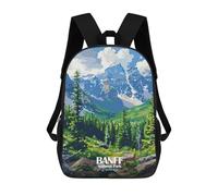 sinyumoney Banff National Park Canada Illustration Mochila Escolar Mochilas Escolares Para Niñas Y Niños Mochila Con Bolsillo Mochila Escolar De Moda Para Niños 17inch
