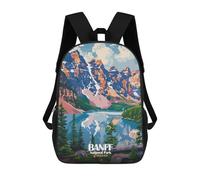 sinyumoney Banff National Park Canada Landscape Art Mochila Escolar Impresa En 3D Para Niños, Mochila Escolar, Mochilas De Viaje, Bolso Informal De Moda Para Niños Y Estudiantes 17inch
