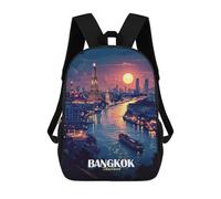 sinyumoney Bangkok Thailand Cityscape at Sunset Mochila Infantil De Moda Divertida Mochila Escolar Para Niños Y Adolescentes Con Impresión 3D Para Niños 17inch