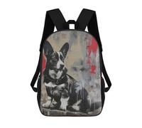sinyumoney Banksy Corgi Graffiti Art Mochilas Para Niños Mochila Escolar Mochila Escolar Impresa En 3D Para Niños Estudiantes De Primaria Y Secundaria 17inch