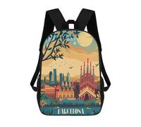 sinyumoney Barcelona Dreamscape Mochila Mochila Informal Mochila De Día Escuela Trabajo Viajes Bolsa Para Hombres/Mujeres 17inch