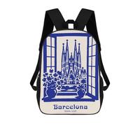 sinyumoney Barcelona, Spain 1906 Mochila Escolar Infantil Impresa En 3D 17inch Mochilas De Moda Para Niños De Primaria Y Secundaria
