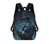sinyumoney Baron Samedi with Drink And Cigar Mochilas Escolares Para La Escuela Secundaria, Preparatoria, Universidad, Viajes Al Campus, Actividades Al Aire Libre Y Deportes 17inch