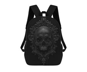 sinyumoney Baroque Black Skull Mochilas Mochilas Infantiles Mochila Escolar Mochila Escolar Infantil Impresa En 3D Mochilas De Viaje De Moda Para Niños De Primaria Y Secundaria 17inch