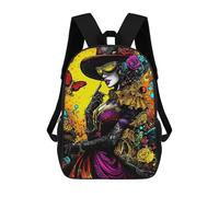 sinyumoney Baroque Gothic Elegance - Mysterious Victorian Lady in Ornate Fashion Mochila Escolar Mochila Para Niñas Y Niños Mochilas De Gran Capacidad Mochilas Ligeras Para Niños Y Estudiantes 17inch