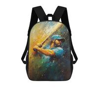 sinyumoney Baseball Batter Swing - Energetic Abstract Sports Art Mochila Escolar Para Niños, Mochila Escolar Impresa En 3D Para Estudiantes De Primaria Y Secundaria 17inch