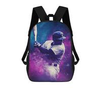 sinyumoney Baseball Player in Action -1 Mochila Escolar De 17 Pulgadas Para Adolescentes, Con Estampado 3D, Ajustable Y Con Bolsillos, Ideal Para Niños, Niñas Y Estudiantes.