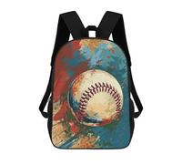 sinyumoney Baseball Splash Art Mochila Escolar Impresa En 3D Mochilas Informales Para Niños Mochila Escolar Impresa En 3D Para Niños De Primaria Y Secundaria 17inch