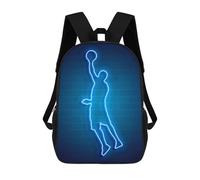 sinyumoney Basketball Jump Neon Mochila Escolar Resistente Al Agua, Mochila De Viaje, Bolsa Para Computadora Para La Escuela/trabajo/viajes 17inch