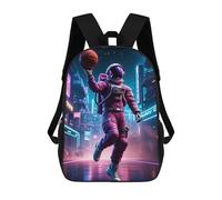 sinyumoney Basketball Neon Astronaut Mochila Escolar Resistente Al Agua Para Computadora, Ideal Para Campus, Actividades Al Aire Libre, Viajes Y Deportes 17inch