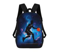 sinyumoney Basketball Player in Space Mochila Escolar Para Niñas Y Niños, Mochilas De Gran Capacidad, Mochilas Ligeras Para Niños Y Estudiantes 17inch