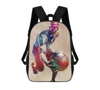 sinyumoney Basketball Sport Art Mochilas Escolares Para Niños Y Niñas, Mochilas Deportivas Informales Para Primaria, Mochilas De Gran Capacidad Para Libros 17inch