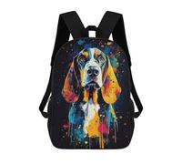 sinyumoney Basset Hound Watercolor Art Mochilas Escolares Para Niños Y Niñas, Mochilas Deportivas Informales Para Primaria, Mochilas De Gran Capacidad Para Libros 17inch