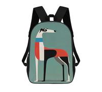 sinyumoney Bauhaus Greyhound Dog Mochilas Para Niños 17inch Mochila Escolar Mochila Escolar Impresa En 3D Para Niños De Primaria Y Secundaria