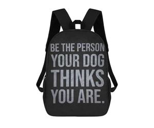 sinyumoney Be The Person Your Dog Thinks You Are Mochila Impermeable Para Ordenador Portátil Para Acampada, Aventuras Al Aire Libre Y Viajes Diarios 17inch