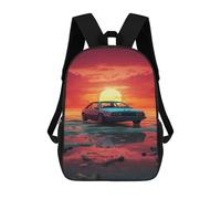 sinyumoney Beach Sunset Car Reflections Mochilas Infantiles Mochila Escolar Impresa En 3D Para Niños Mochilas De Viaje Bolsas Para Libros Para Niños 17inch Mochila Escolar