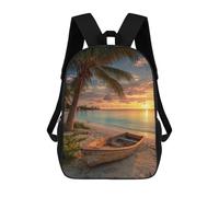 sinyumoney Beach Sunset Scene Mochilas Infantiles Impresas En 3D Para Niños. Mochilas De Viaje De Moda Para Niños. Mochila Escolar Para Estudiantes De Primaria Y Secundaria.