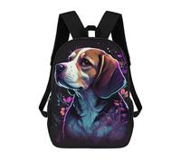 sinyumoney Beagle Colorful Dog Mochila Escolar Infantil Impresa En 3D, Mochila Informal De Moda Para Niños, Mochila De Viaje De Alta Capacidad Para Libros Para Niños 17inch