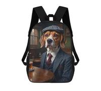 sinyumoney Beagle Dog in A Suit at The Pub Mochilas Para Niños Mochila Escolar Mochila Escolar Impresa En 3D Para Niños Estudiantes De Primaria Y Secundaria 17inch