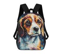 sinyumoney Beagle Puppy Art Mochilas Impresas En 3D Para Niños, Mochila Escolar, Mochila Informal Para Exteriores, Mochila Informal De Moda Para Niños, Lindas Bolsas De Viaje 17inch